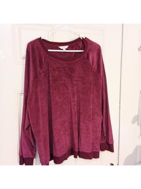 Secret Treasures Women's Plus Size 3x Fuchsia Pullover Sweatshirt Cozy Soft